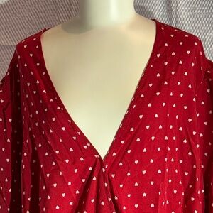 Bodysuit with white hearts